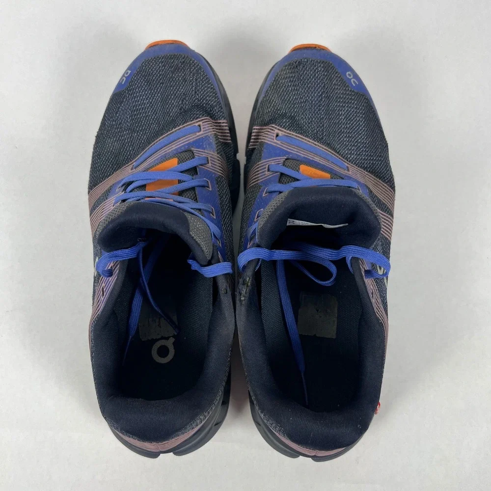 On Cloudgo Running Shoes Mens 9.5 Navy Orange Lightweight CloudTec Sneakers